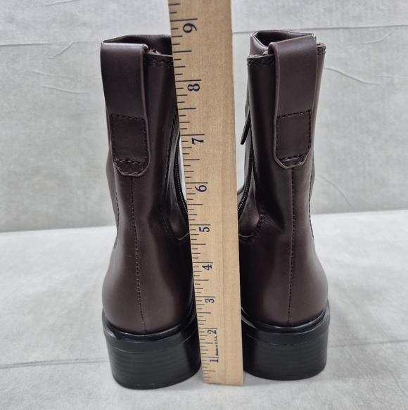 Franco Sarto Gracelyn ankle boots women's 8.5 dark brown soft leather side zip - Picture 7 of 15